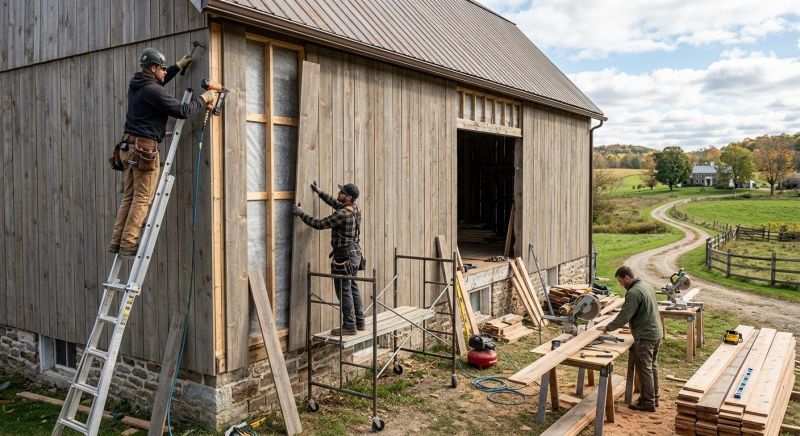 Barn Siding Replacement in Williamsburg, OH