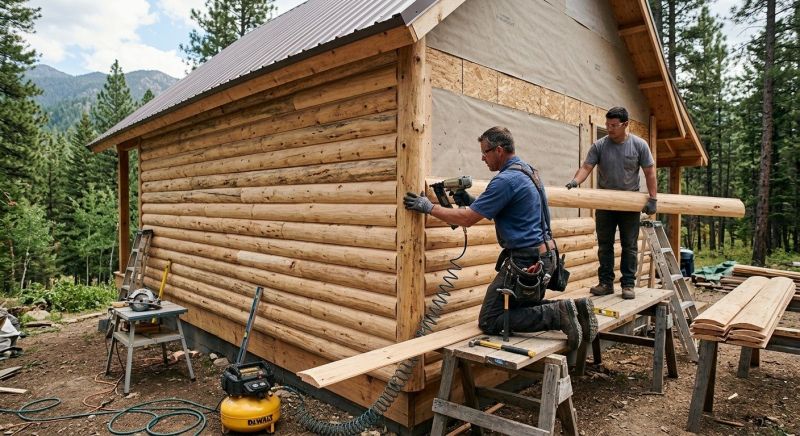 Log Siding Installation in Williamsburg, OH