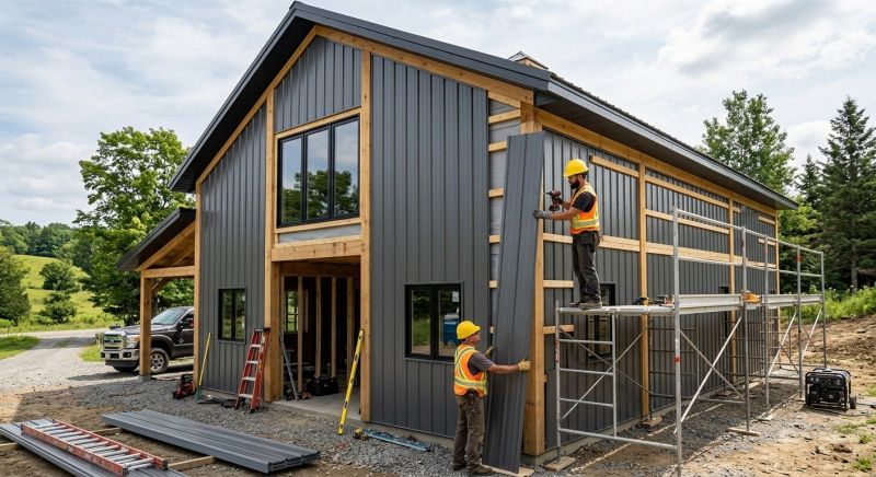 Pole Barn Siding Installation in Brown County, OH
