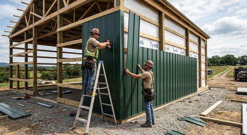 Pole Barn Siding Installation in Brown County, OH