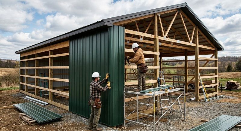 Pole Barn Siding Installation in Brown County, OH